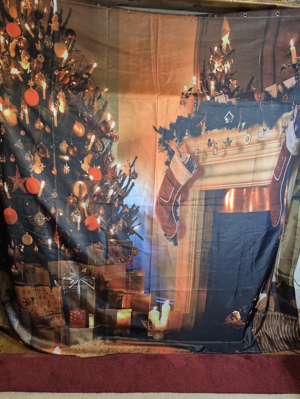 Christmas SCENE Backdrop-Shower Curtain 78x66"